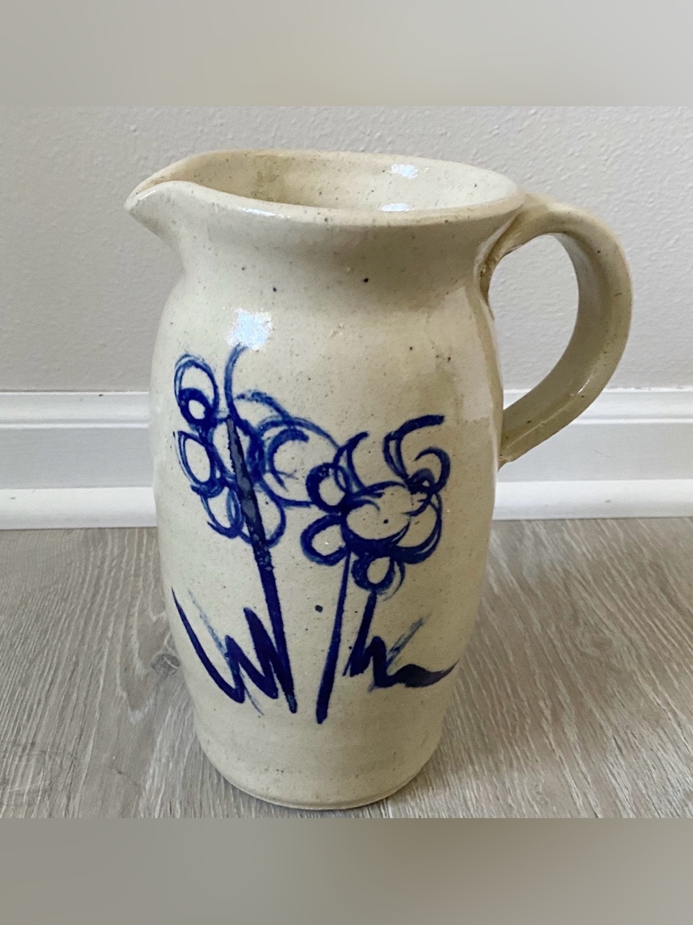 Vintage Jeff Napp ‘80 Dodge Station Pottery Hand Thrown Stoneware Pitcher Vase